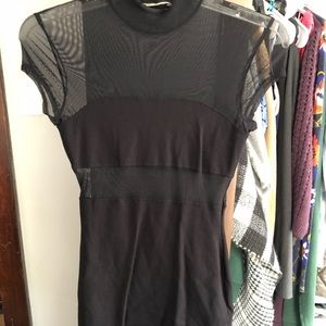 Black mesh dress